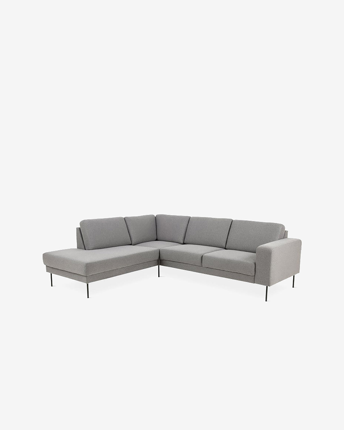 Construct 1 hj. sofa m/open end, lys grå