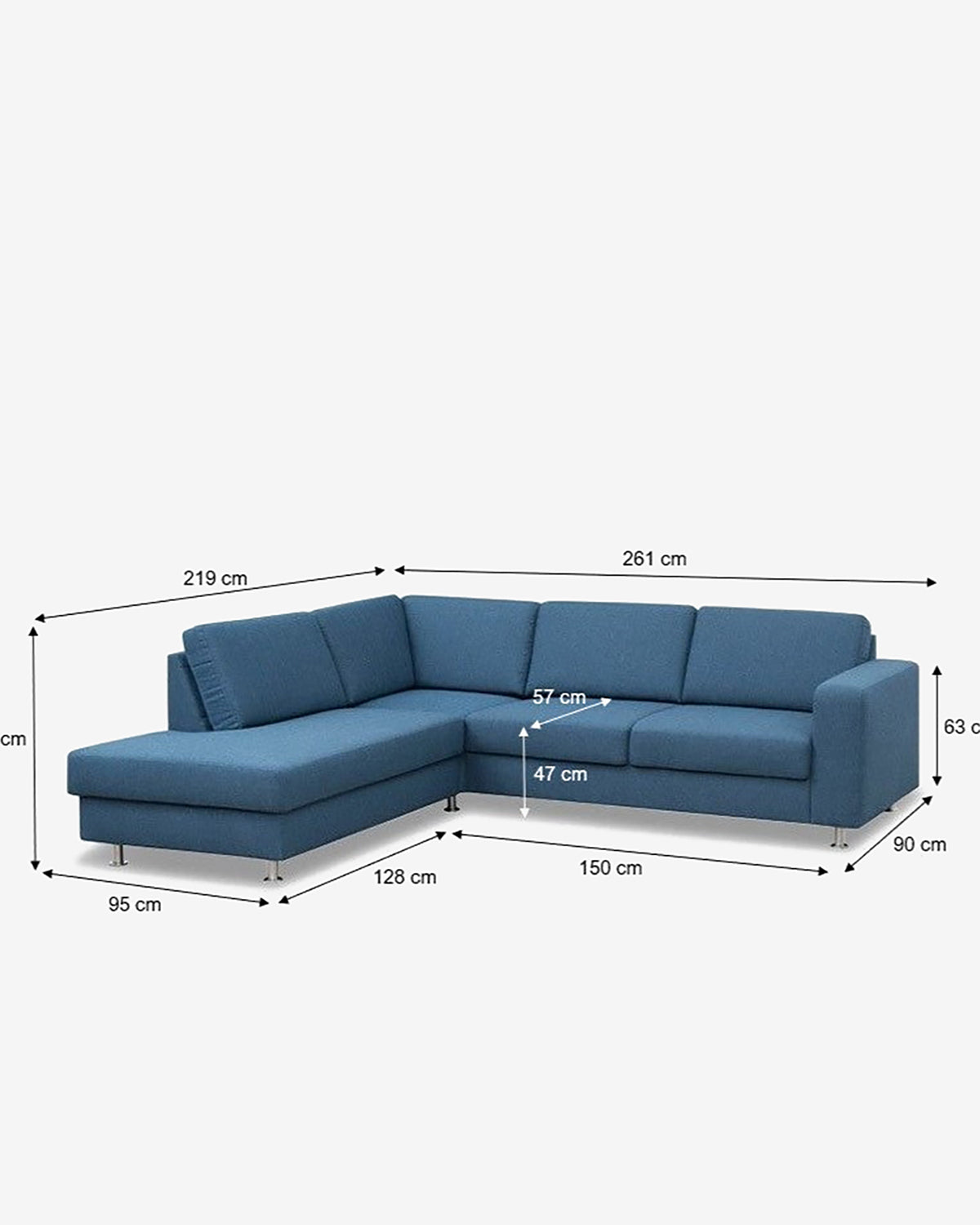 Construct 2 hjørnesofa m/open end