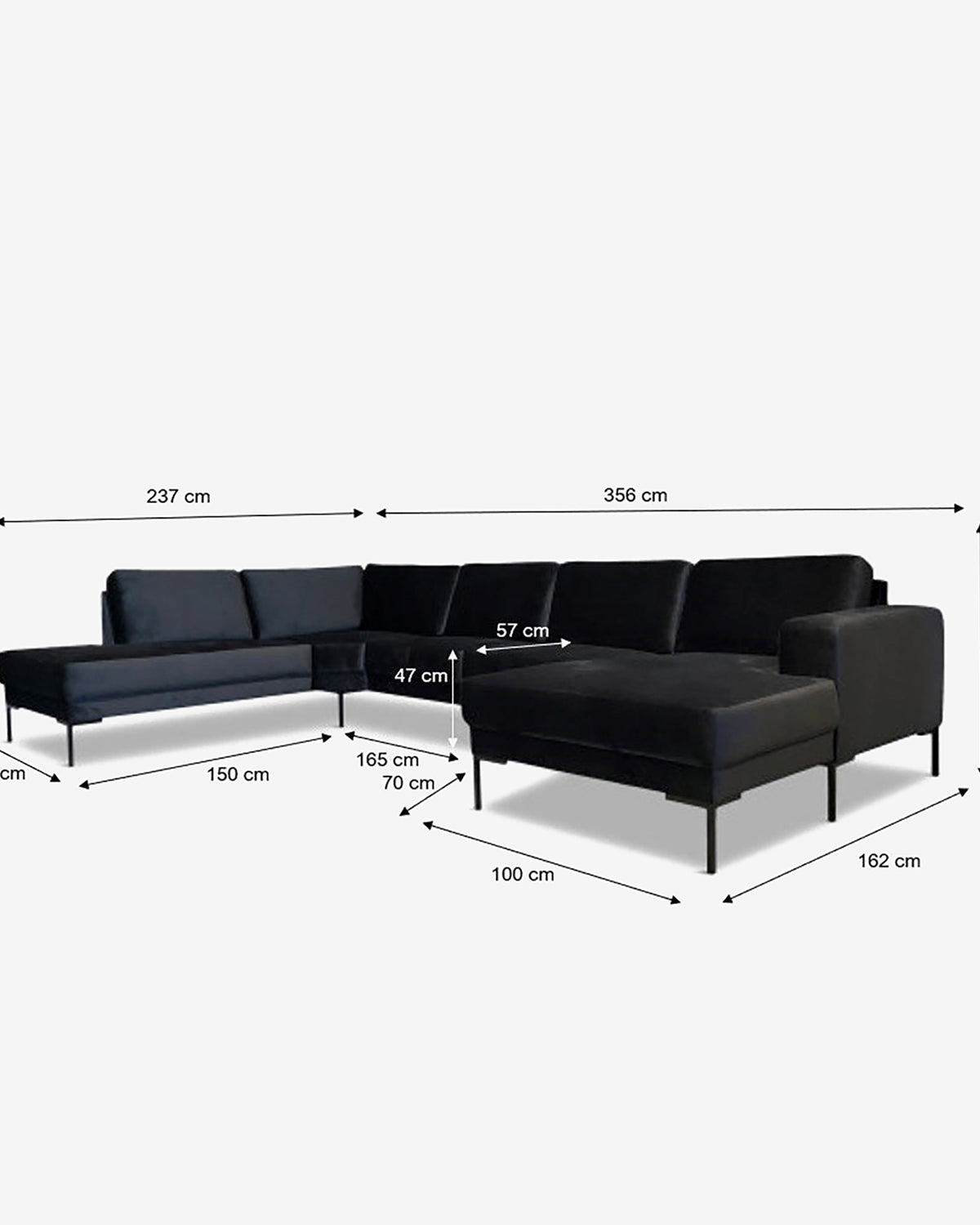 Construct 1 Hj sofa/chaiselong 195kg