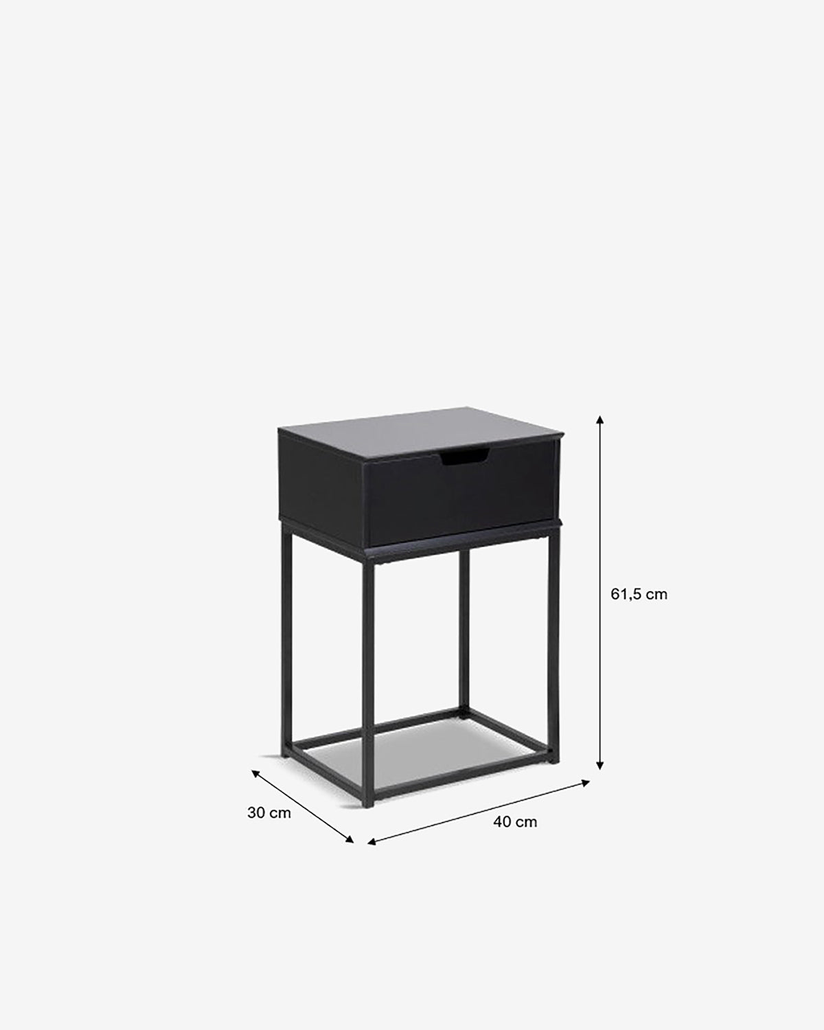 Cube natbord, sort lak