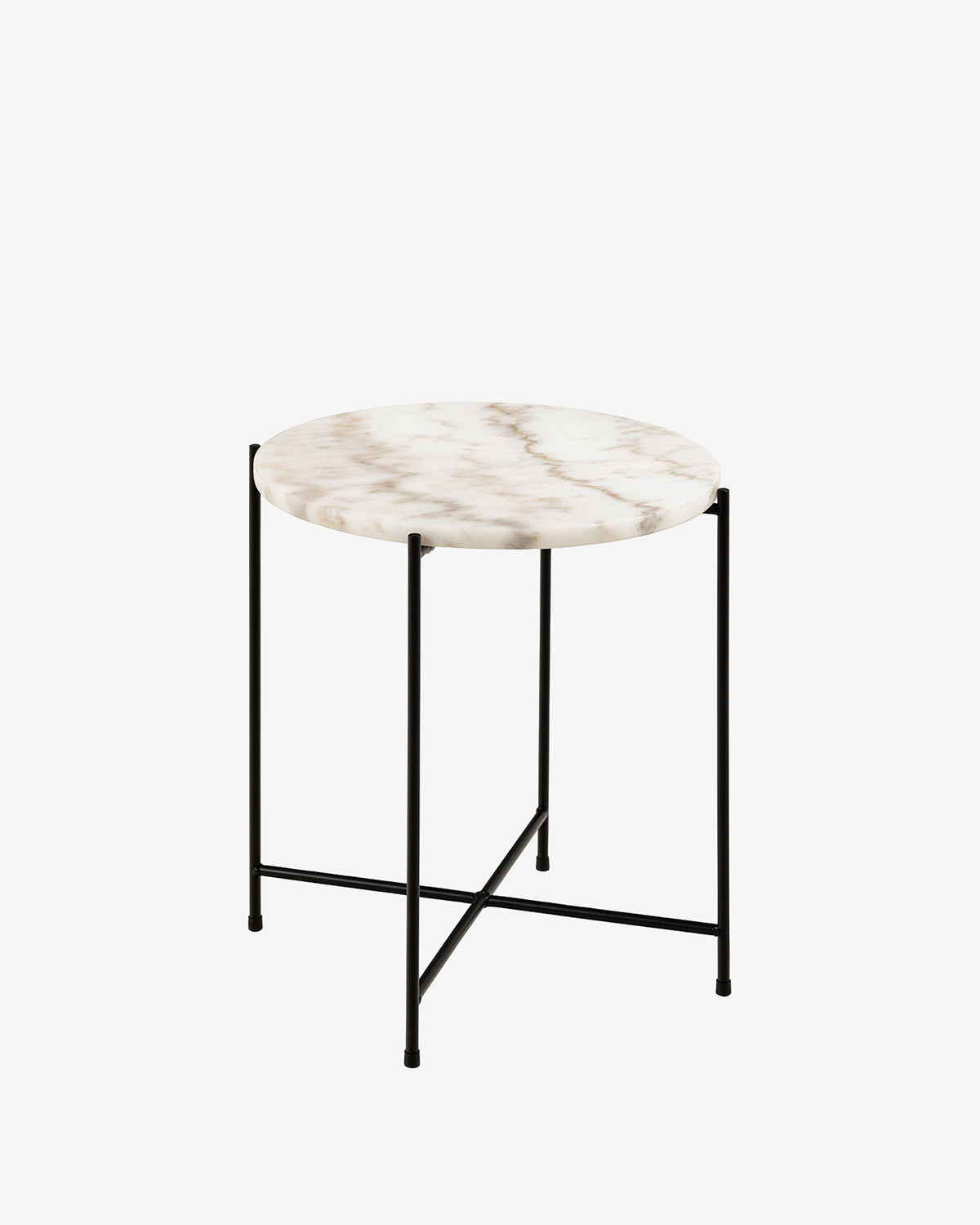 Light sidebord, hvid marmor