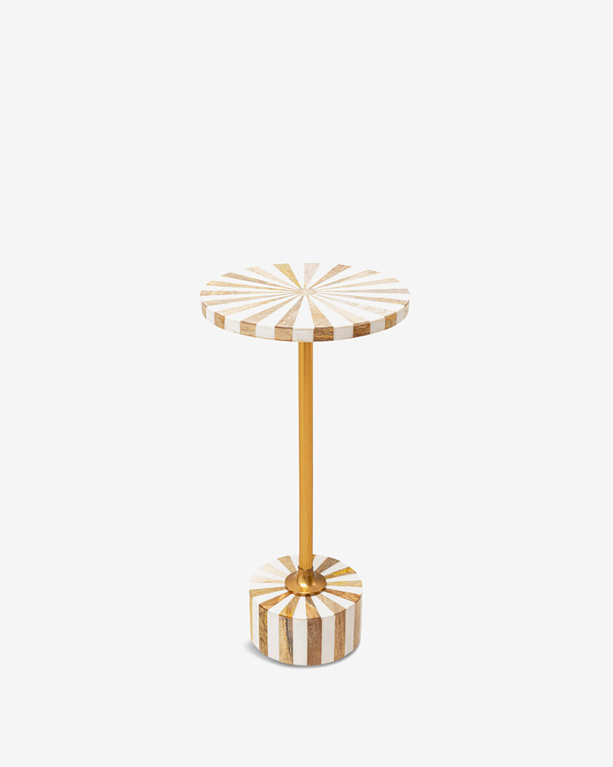 Domero cirque sidebord, guld/hvid