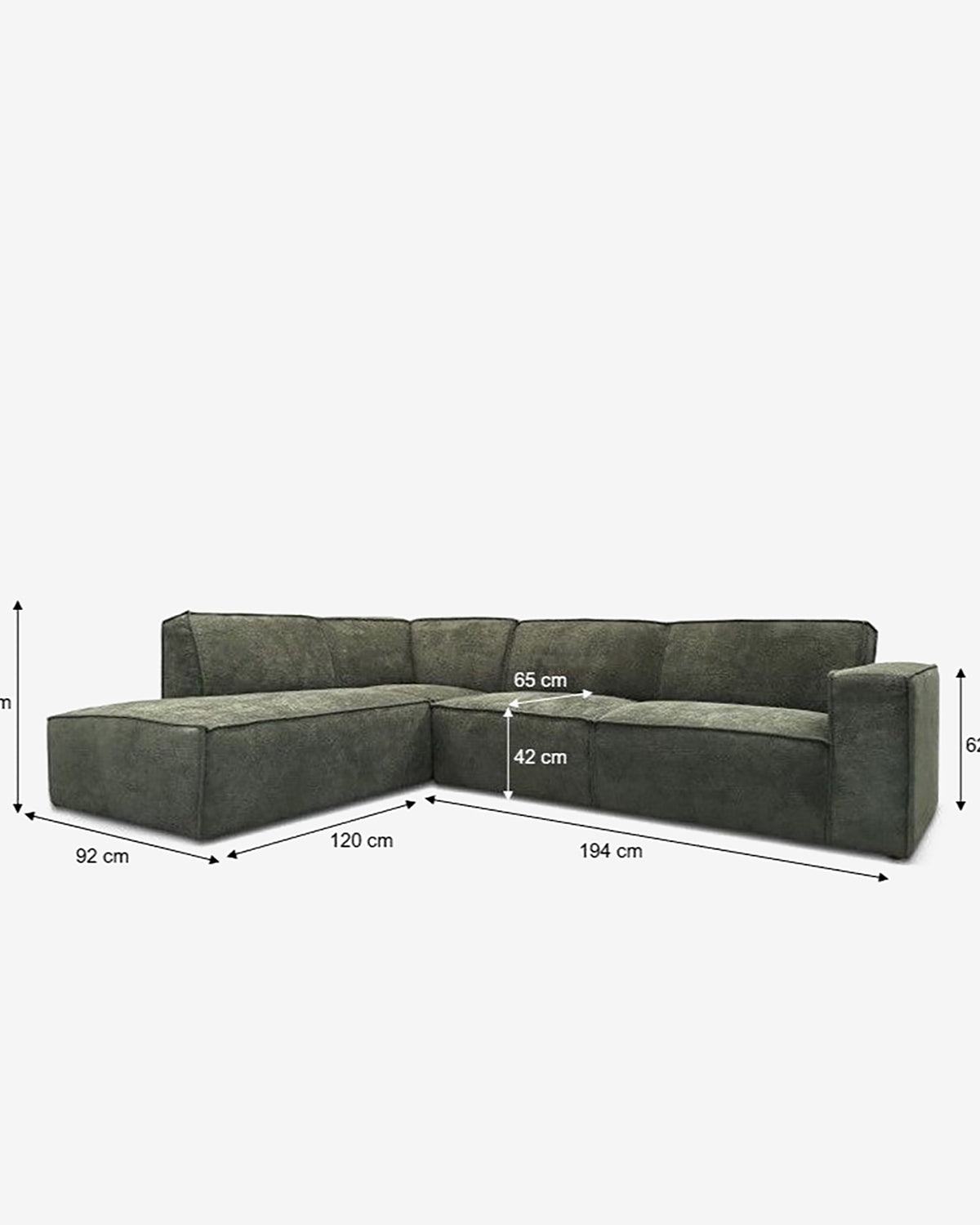 Espada hjørnesofa, Moss green