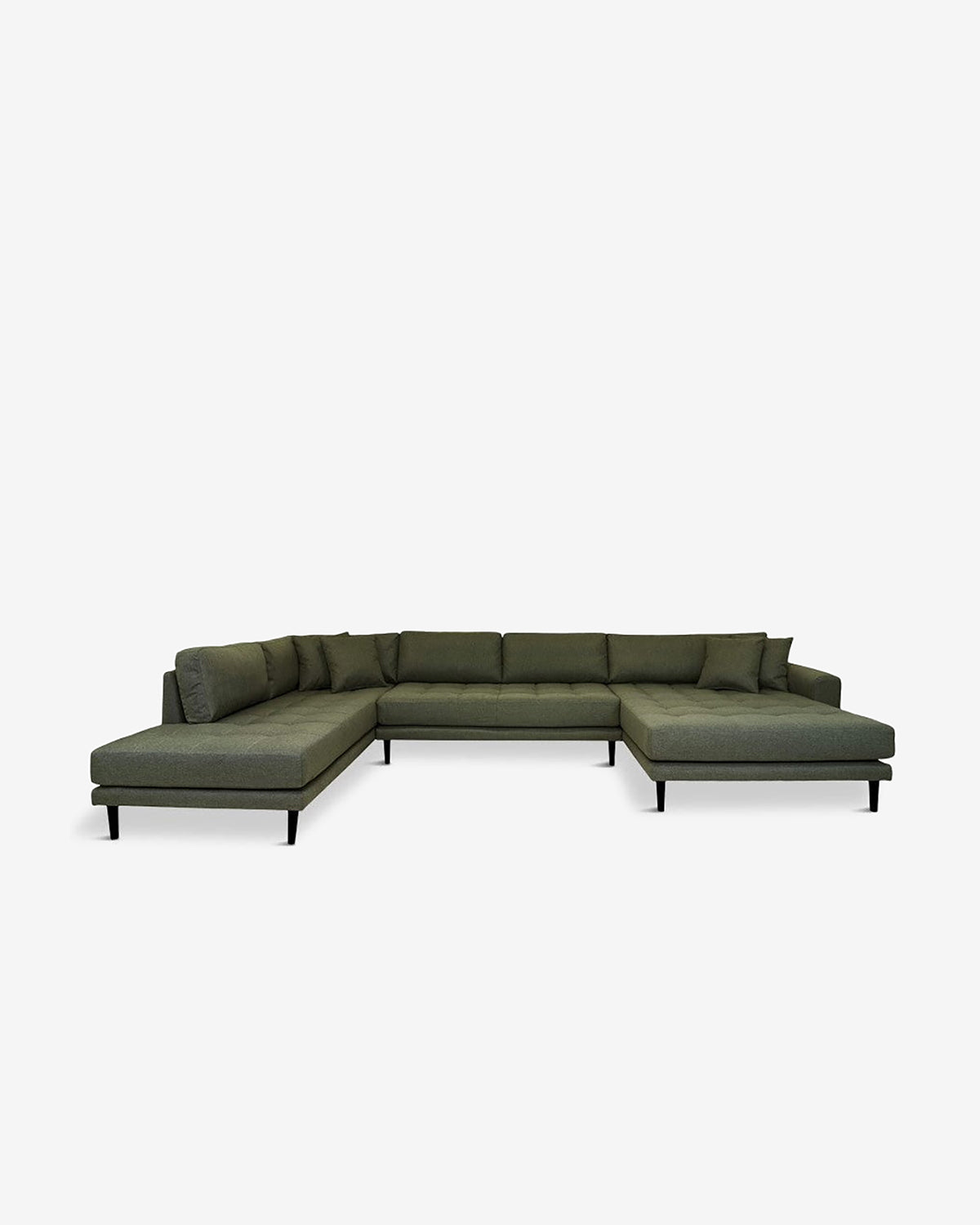 Fabio hjørnesofa, m/chaiselong, oliven