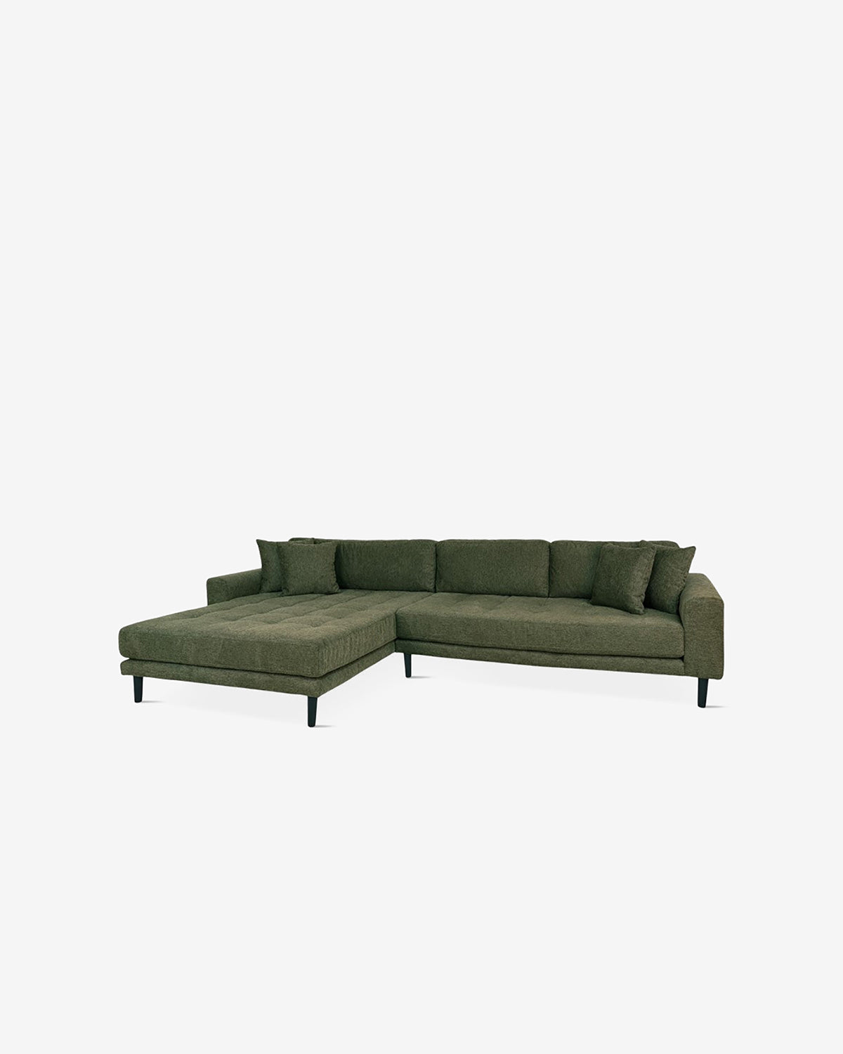Fabio sofa m/chaiselong, olivengrøn