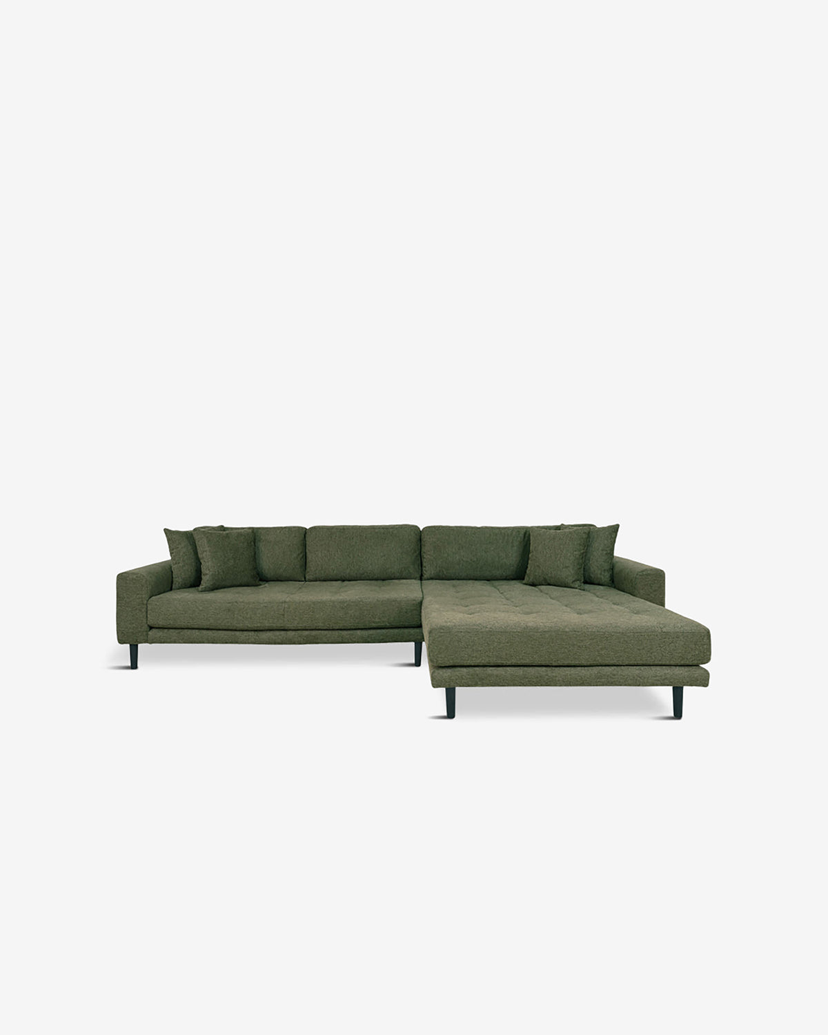 Fabio sofa m/chaiselong, olivengrøn