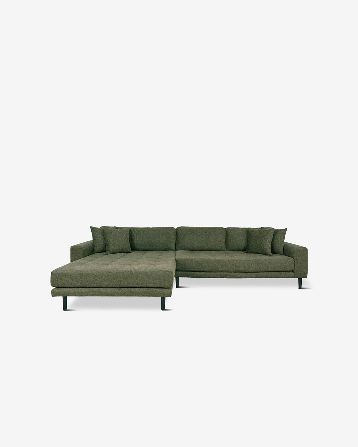 Fabio sofa m/chaiselong, olivengrøn