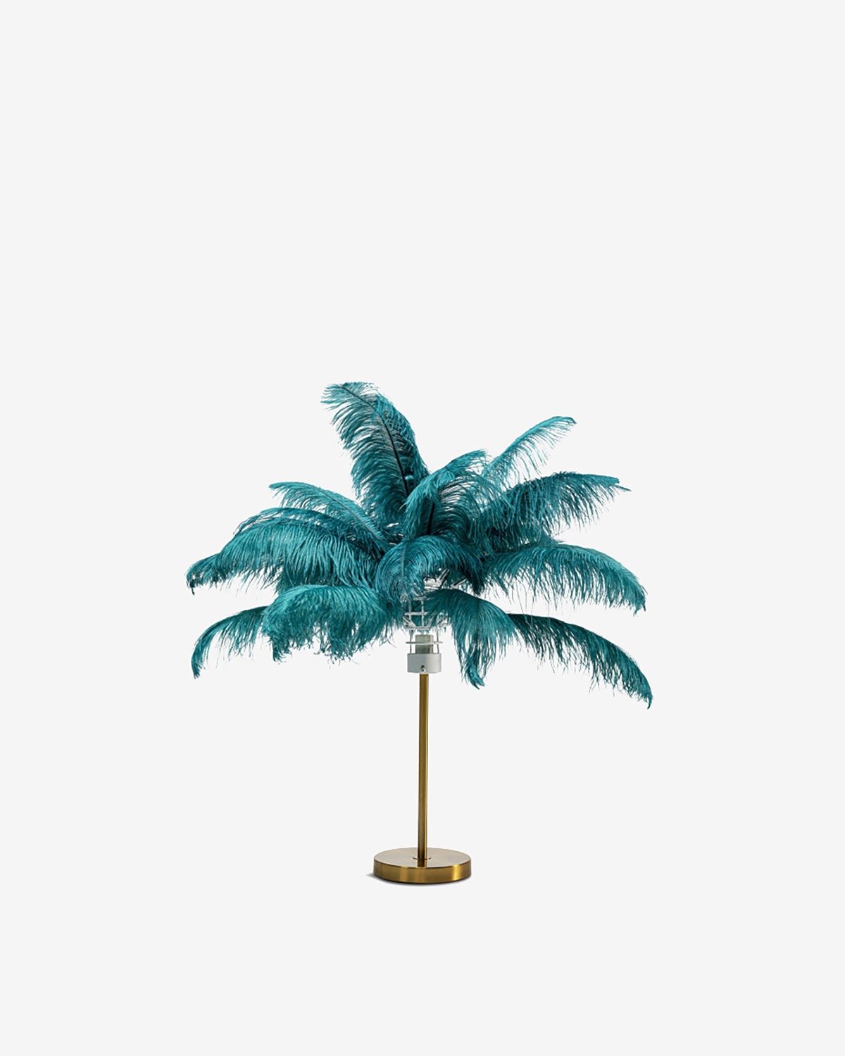 Feather palm bordlampe, petrol