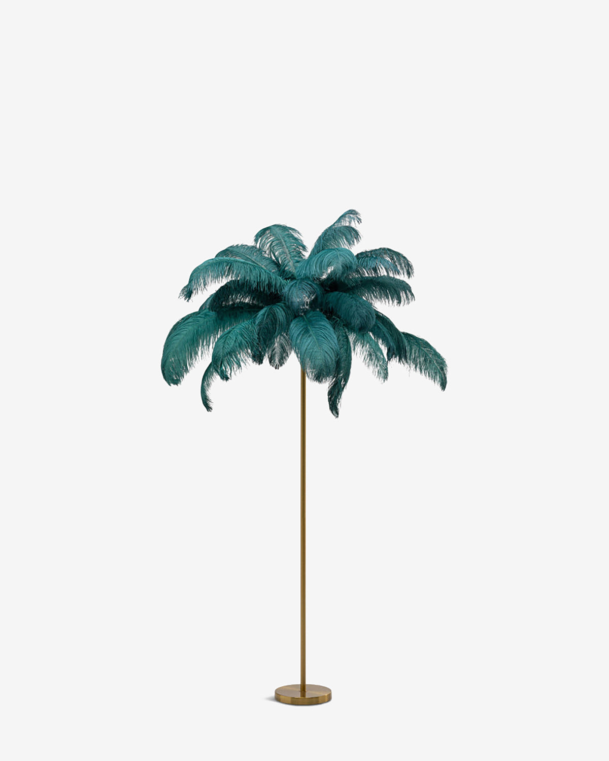Feather palm gulvlampe, petrol
