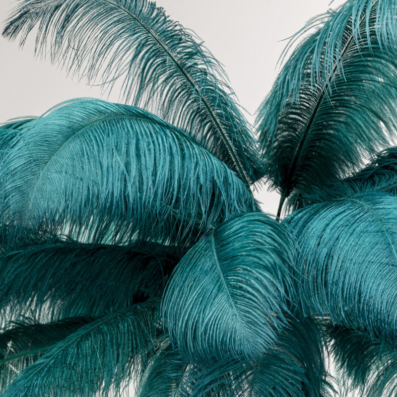 Feather palm gulvlampe, petrol
