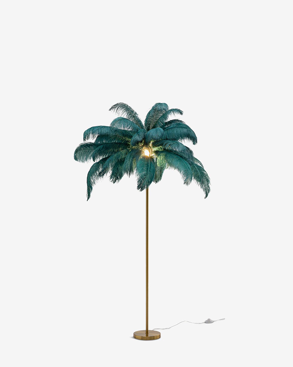 Feather palm gulvlampe, petrol