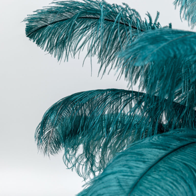 Feather palm bordlampe, petrol
