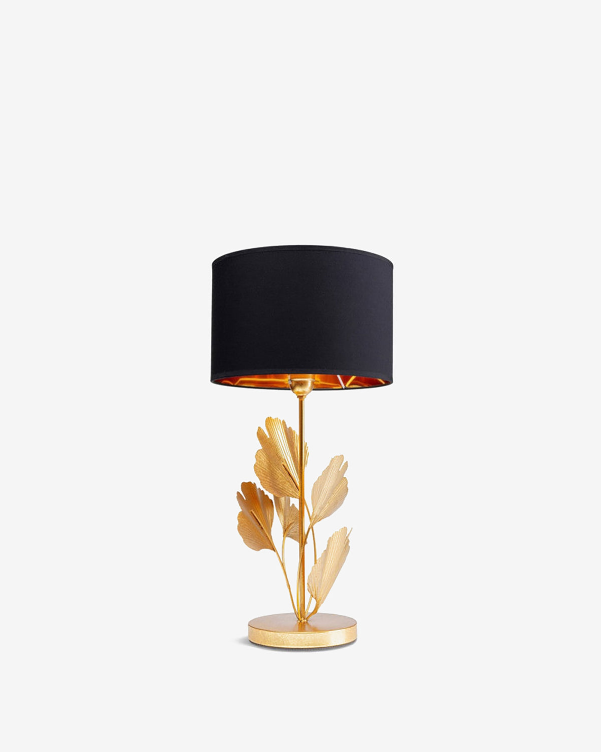 Flores bordlampe, guld/ sort skærm