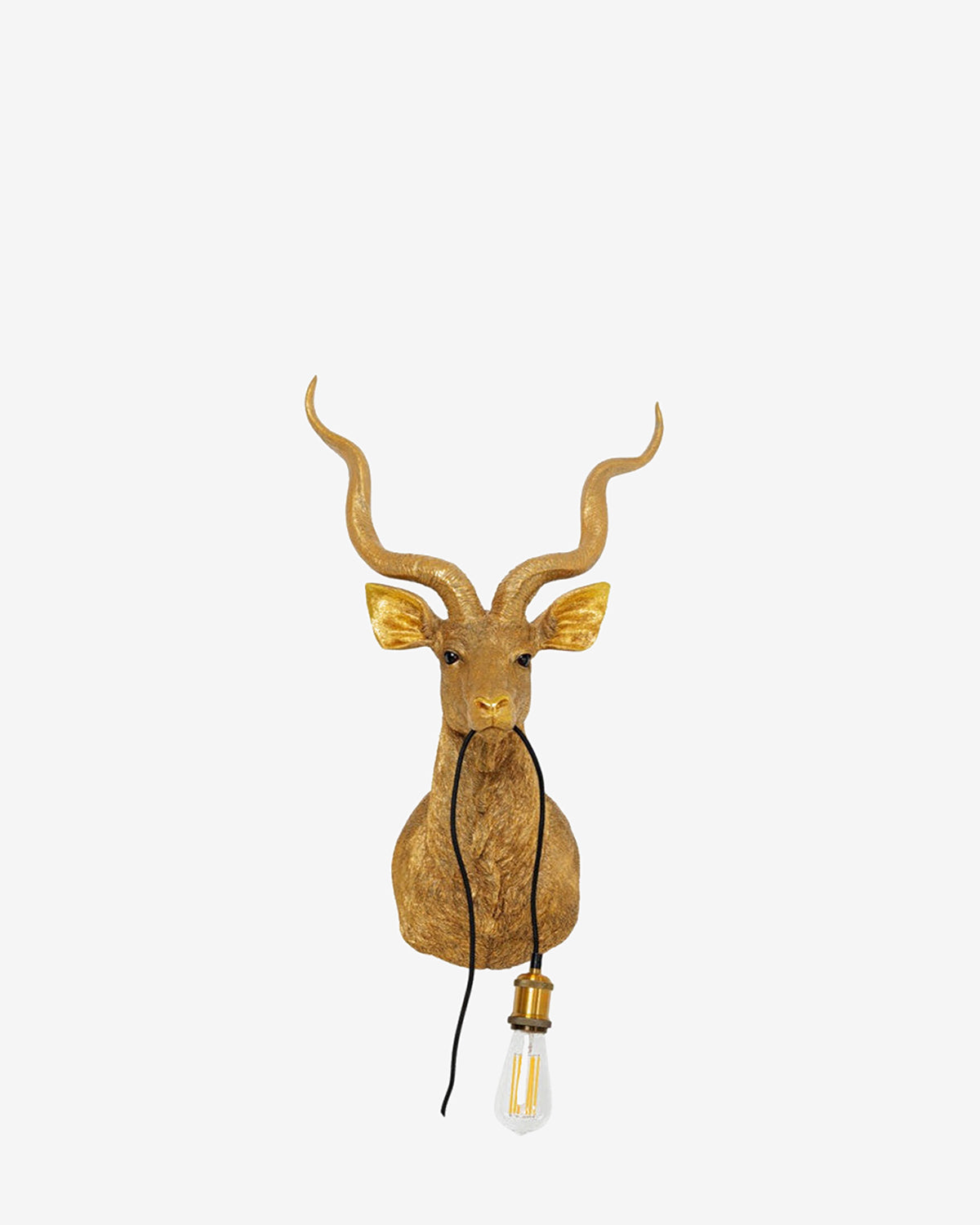 Antilope væglampe, guld