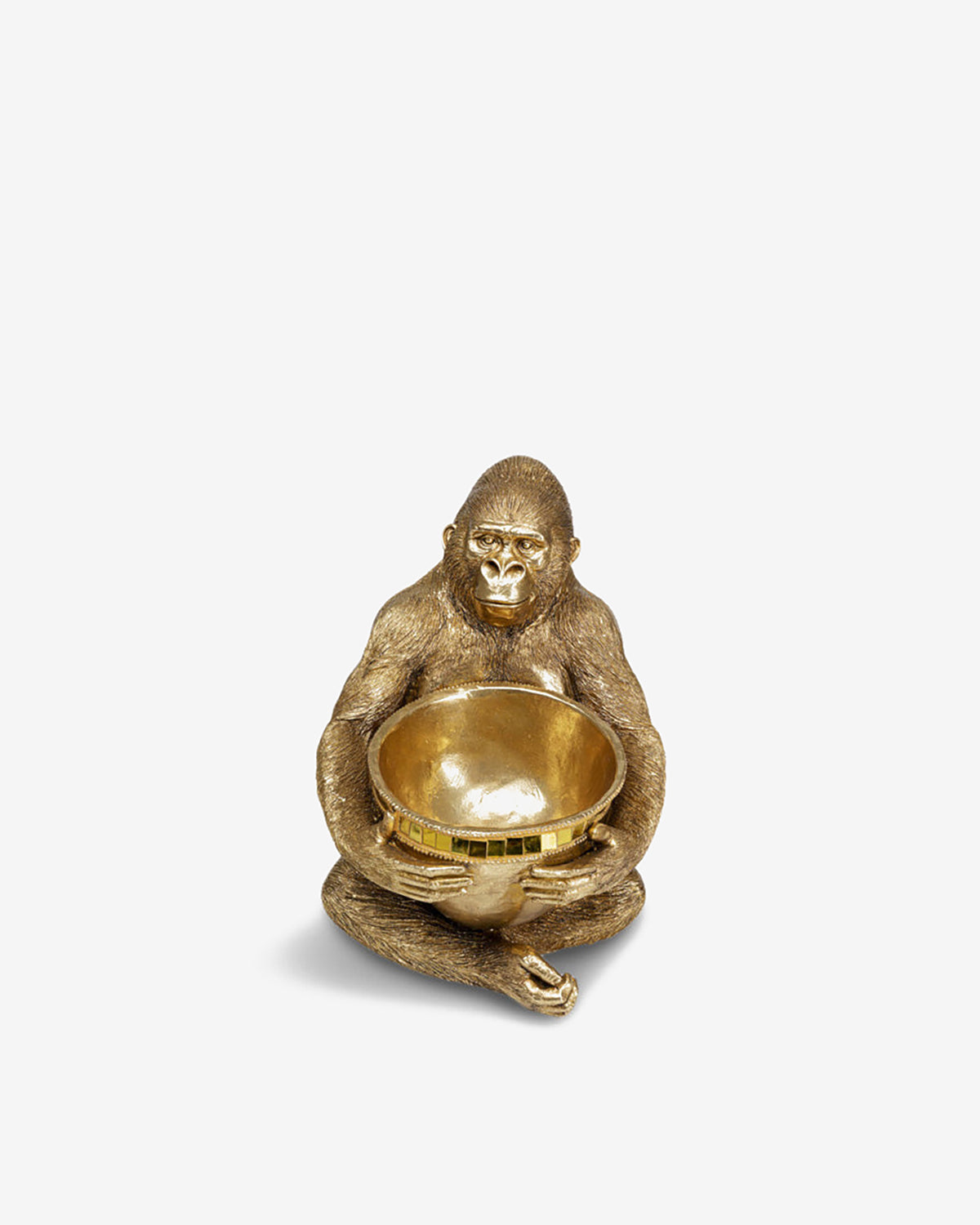 Gorilla m/skål, guld