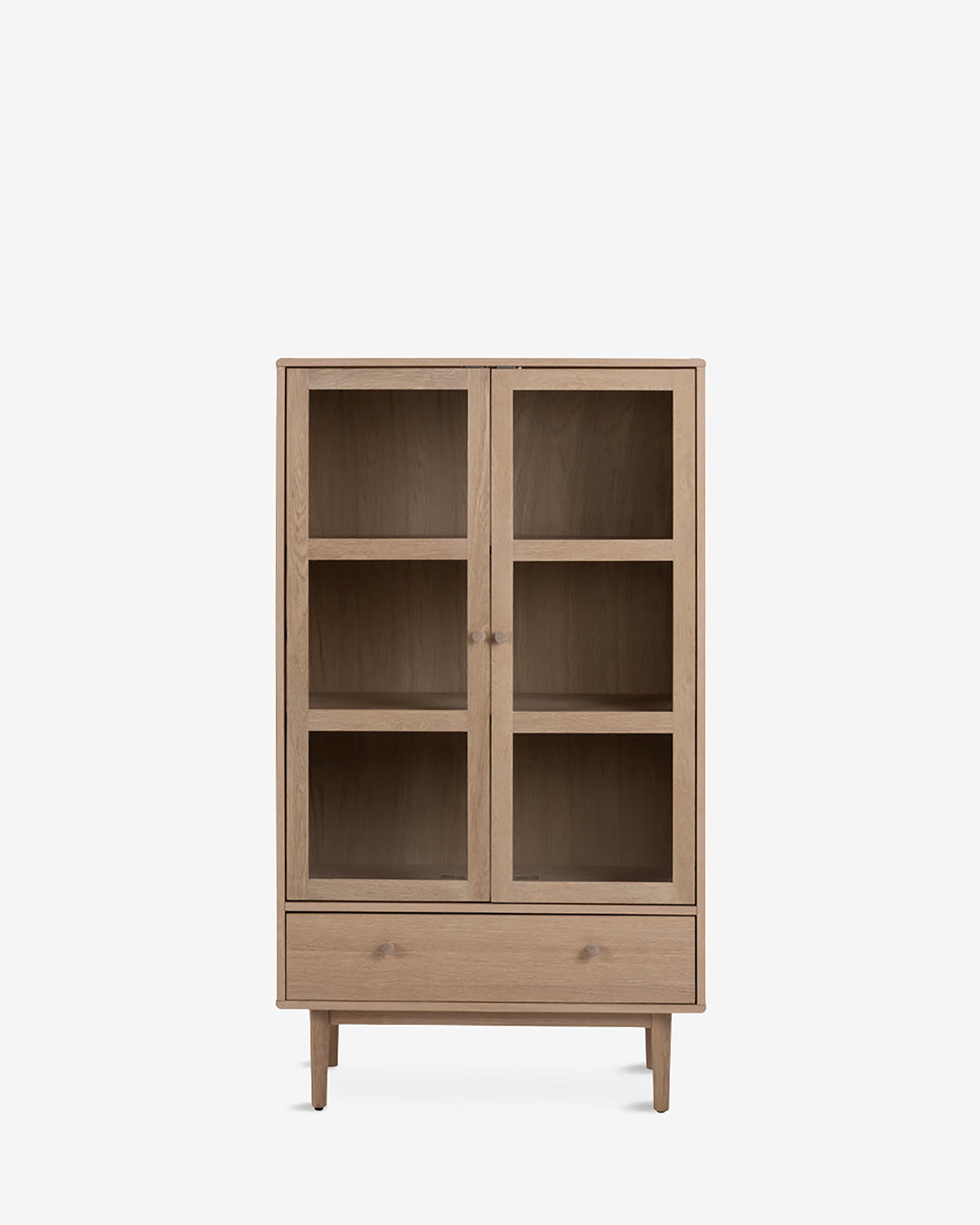 Hefe vitrine, eg hvidolieret