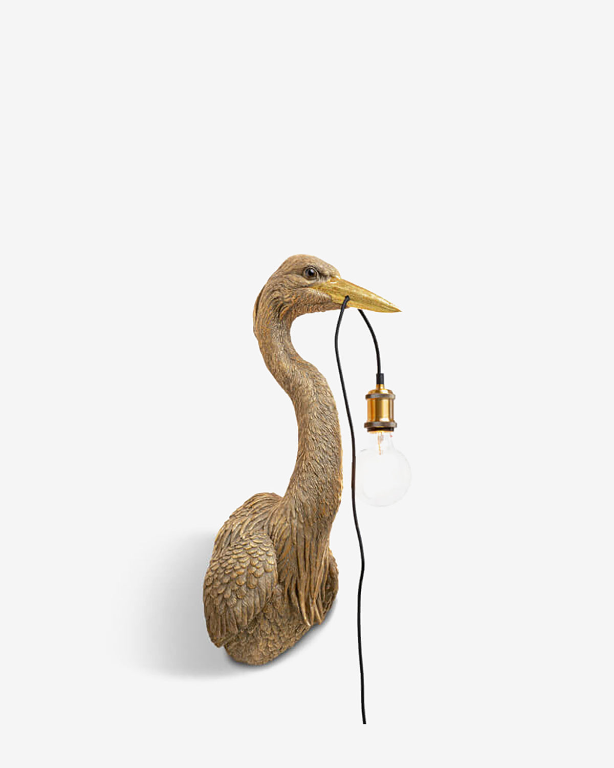 Hejre væglampe, guld