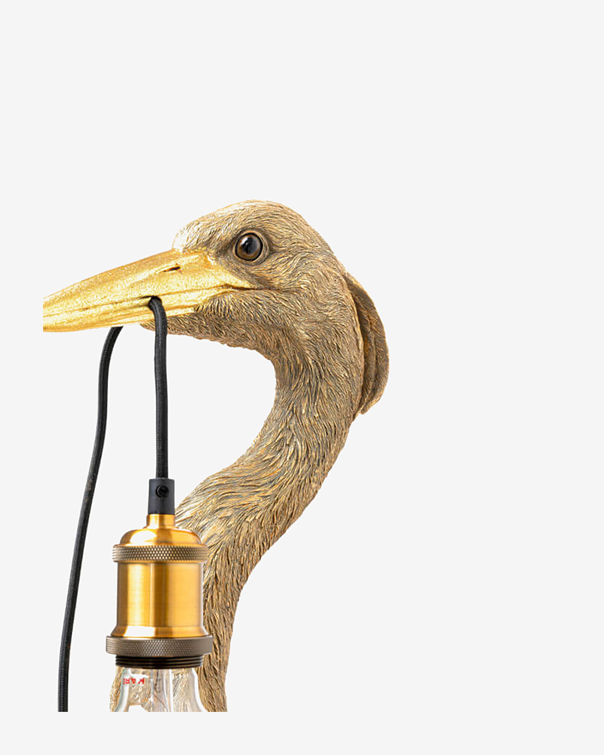 Hejre væglampe, guld