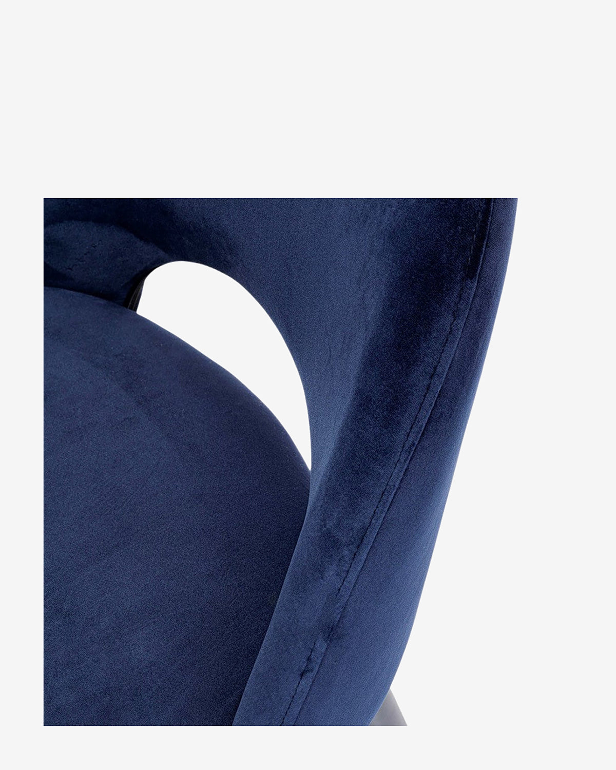 Iris spisebordsstol, blå velour