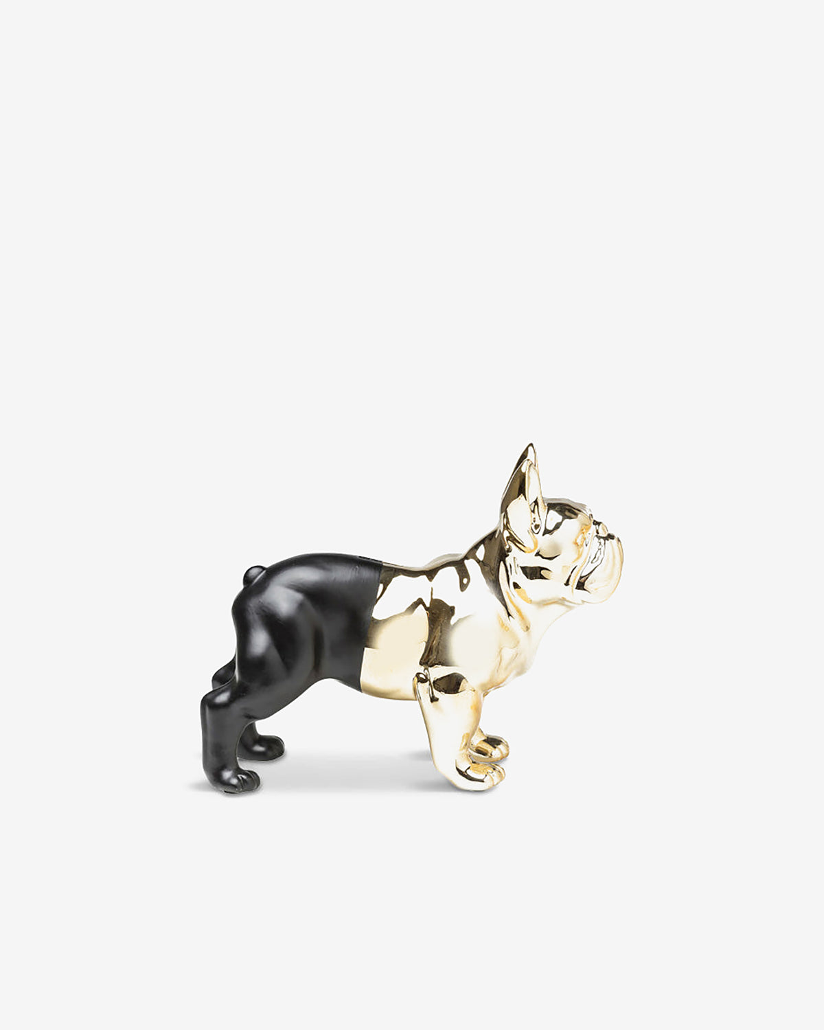 Bulldog sparegris sort/guld