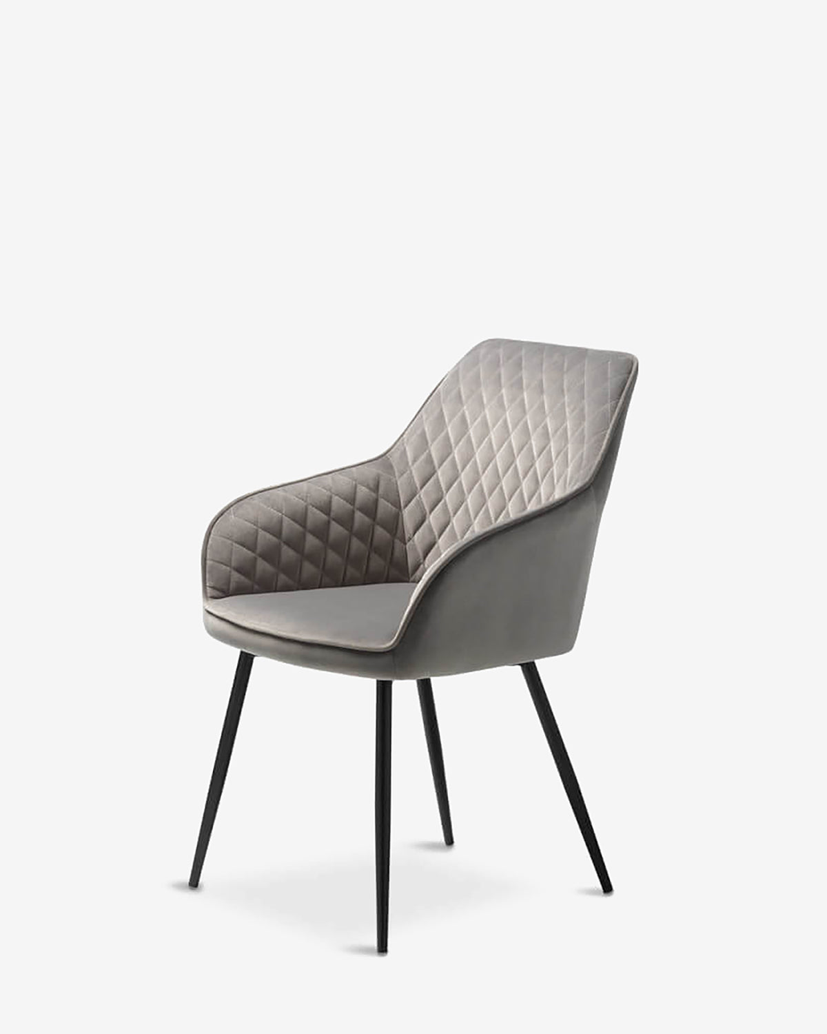 Milton spisebordsstol, grå velour