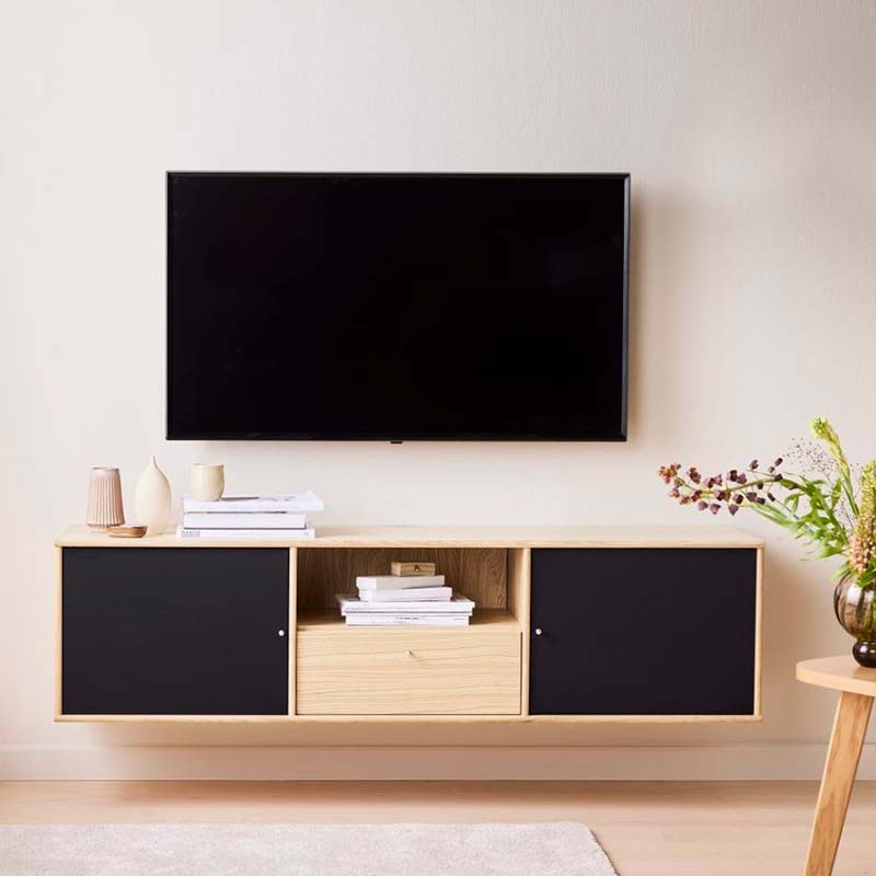 Mistral tv-bord, hvidpigm. eg