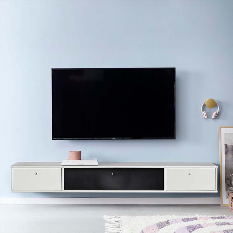 Mistral tv-bord, lys grå