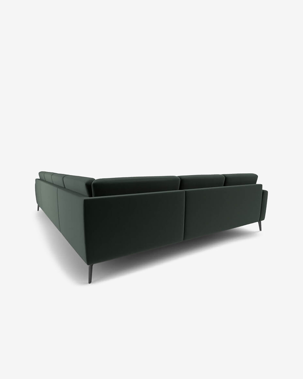 Modu hjørnesofa, mørkegrøn velour