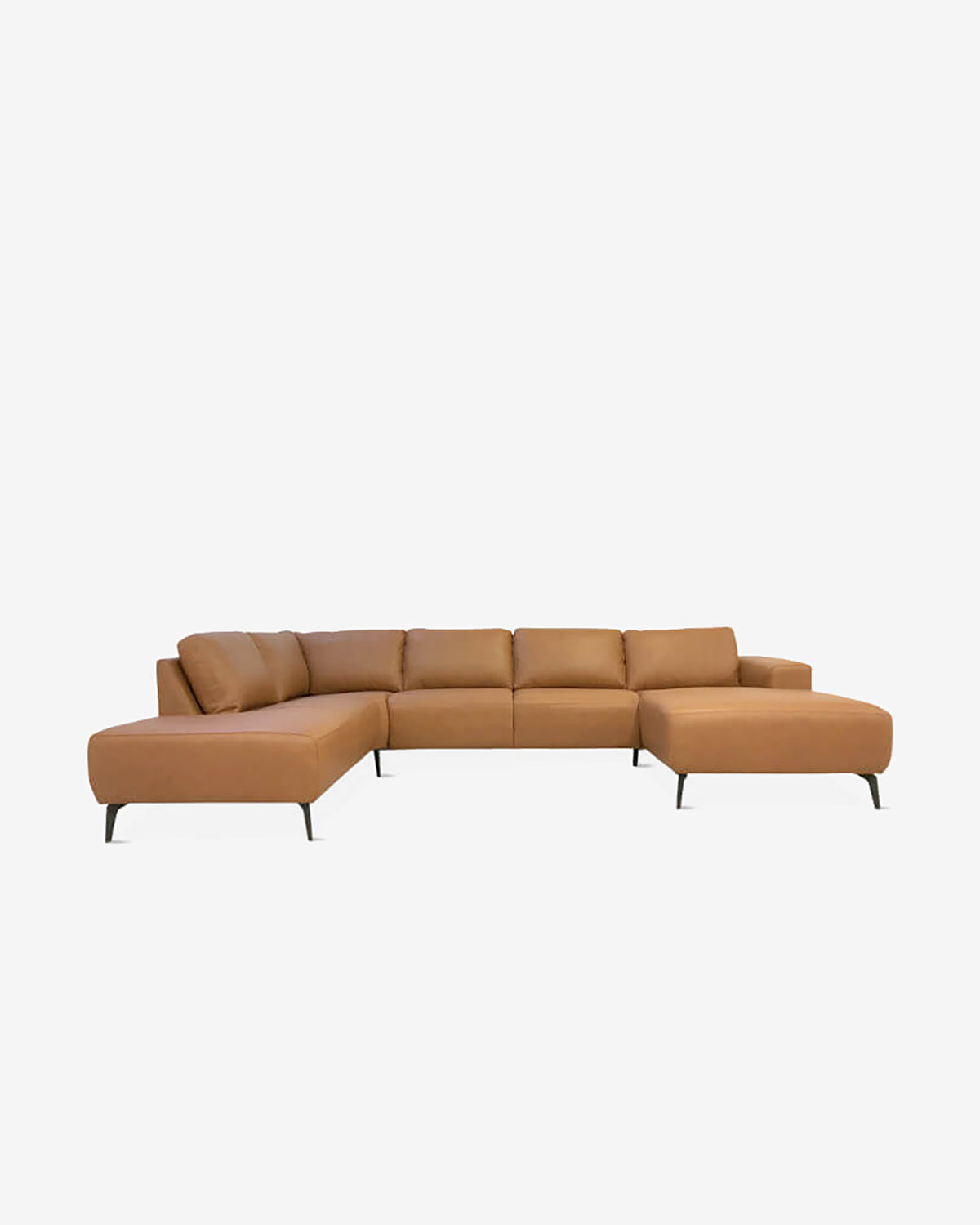 Modu byggesofa, lys cognac læder