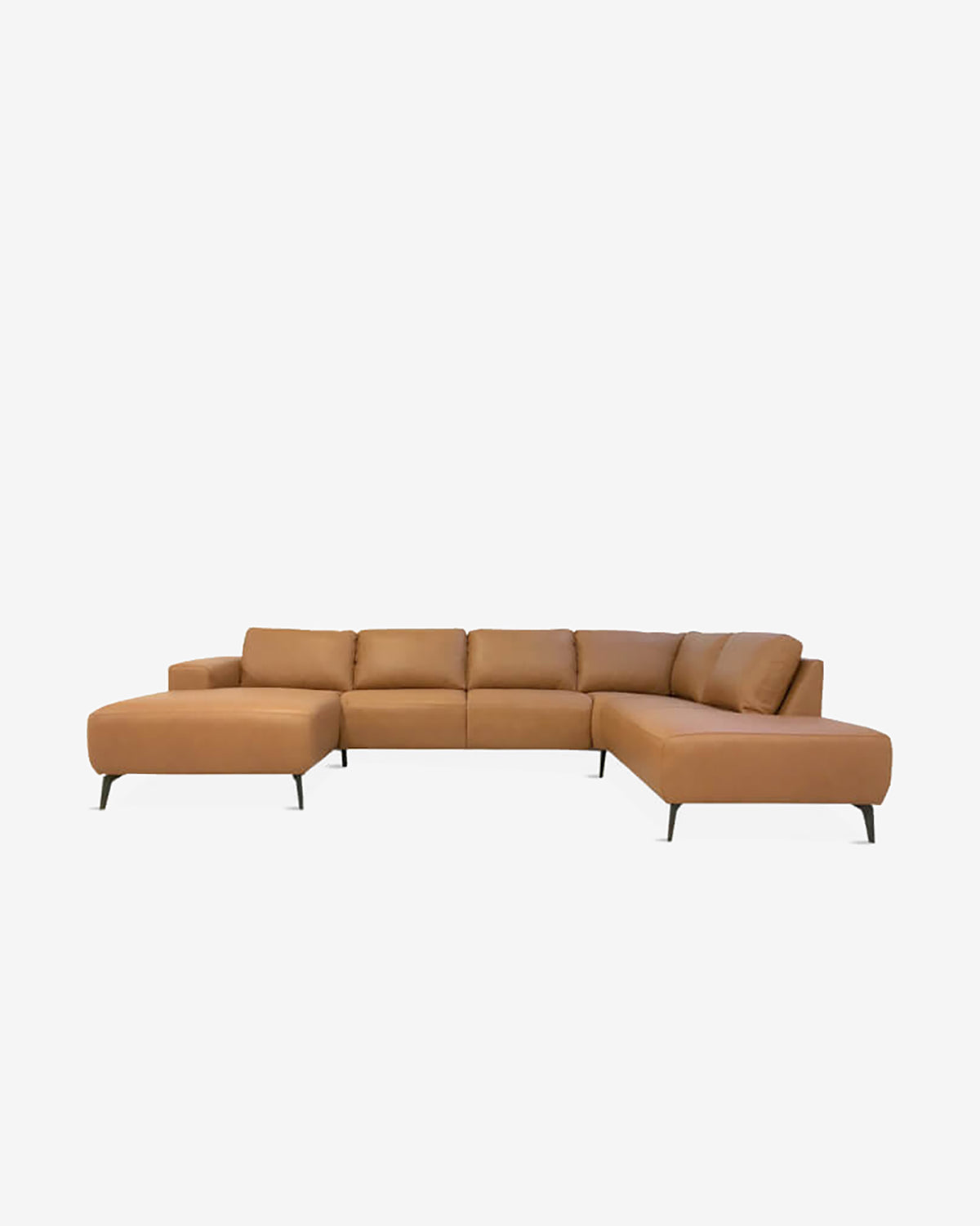 Modu byggesofa, lys cognac læder