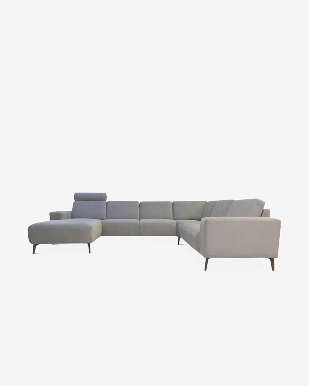 Modu byggesofa, lysegrå velour