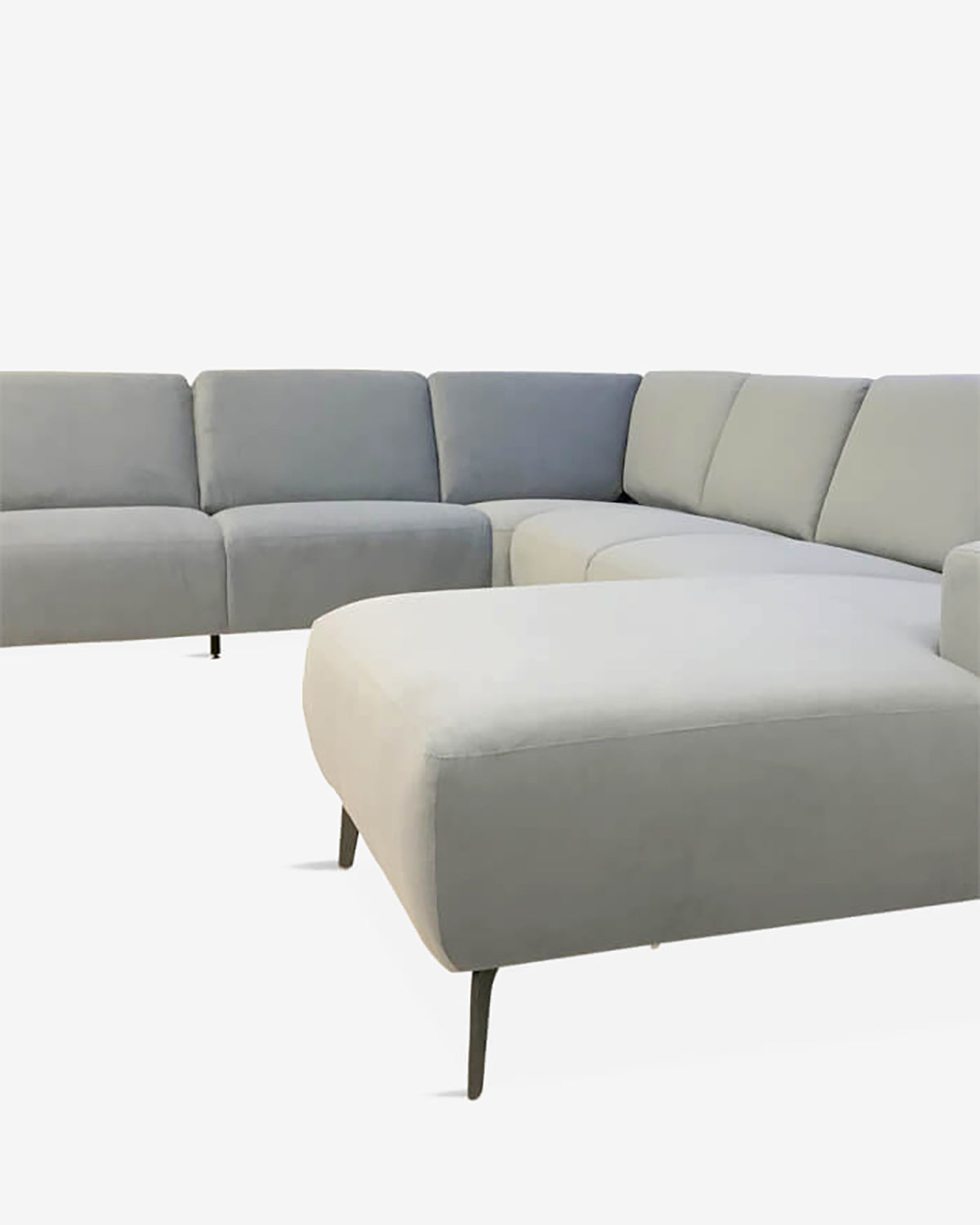 Modu byggesofa, lysegrå velour