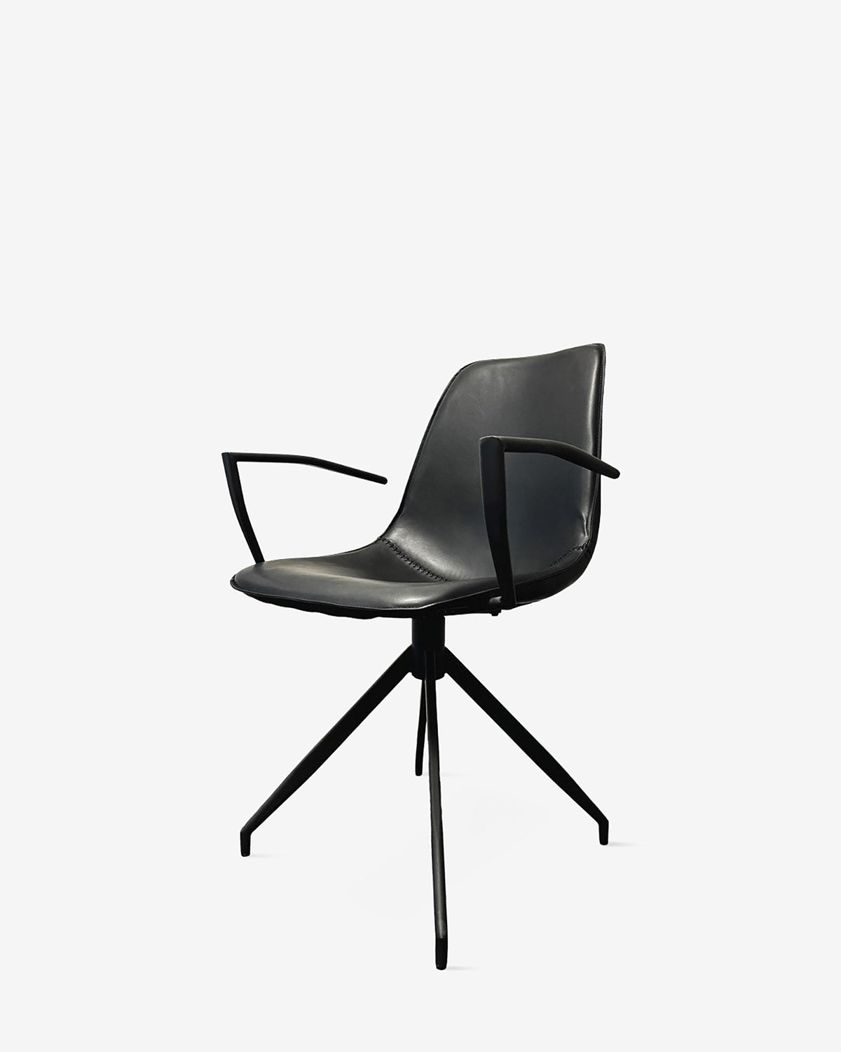Noor spisebordsstol m. arm, sort