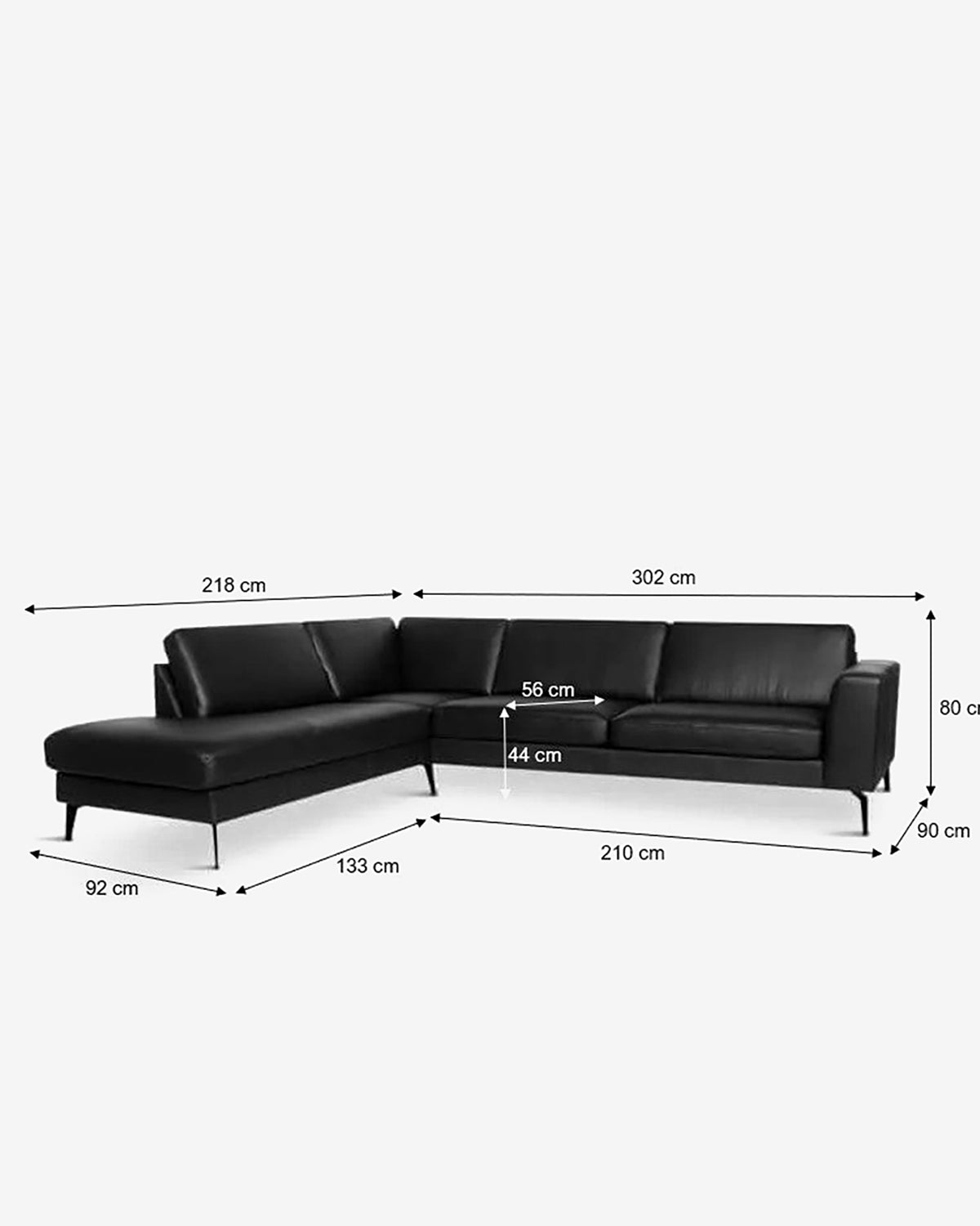 Nova modular, hjørnesofa m. open end