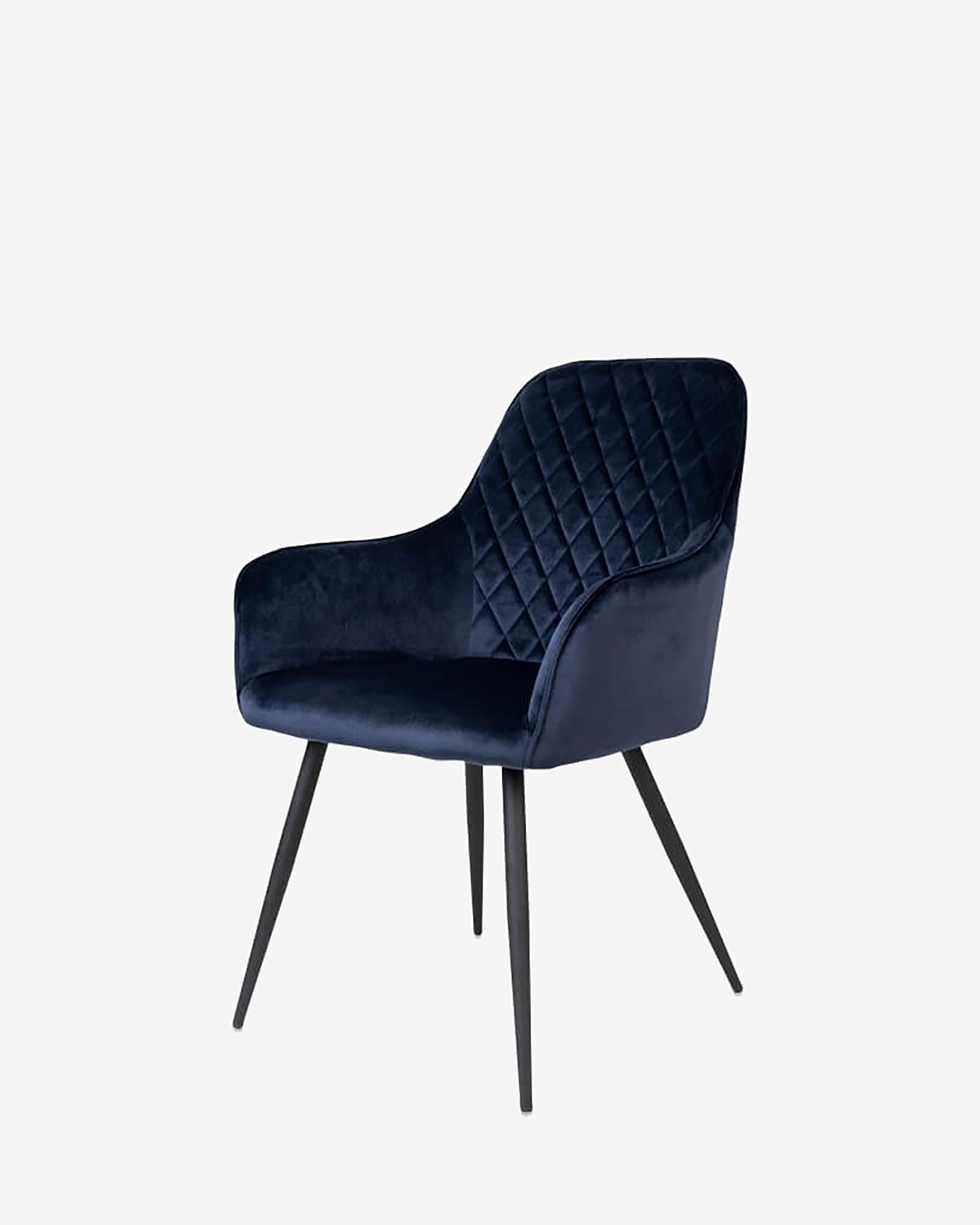 Olly spisebordsstol, mørkeblå velour