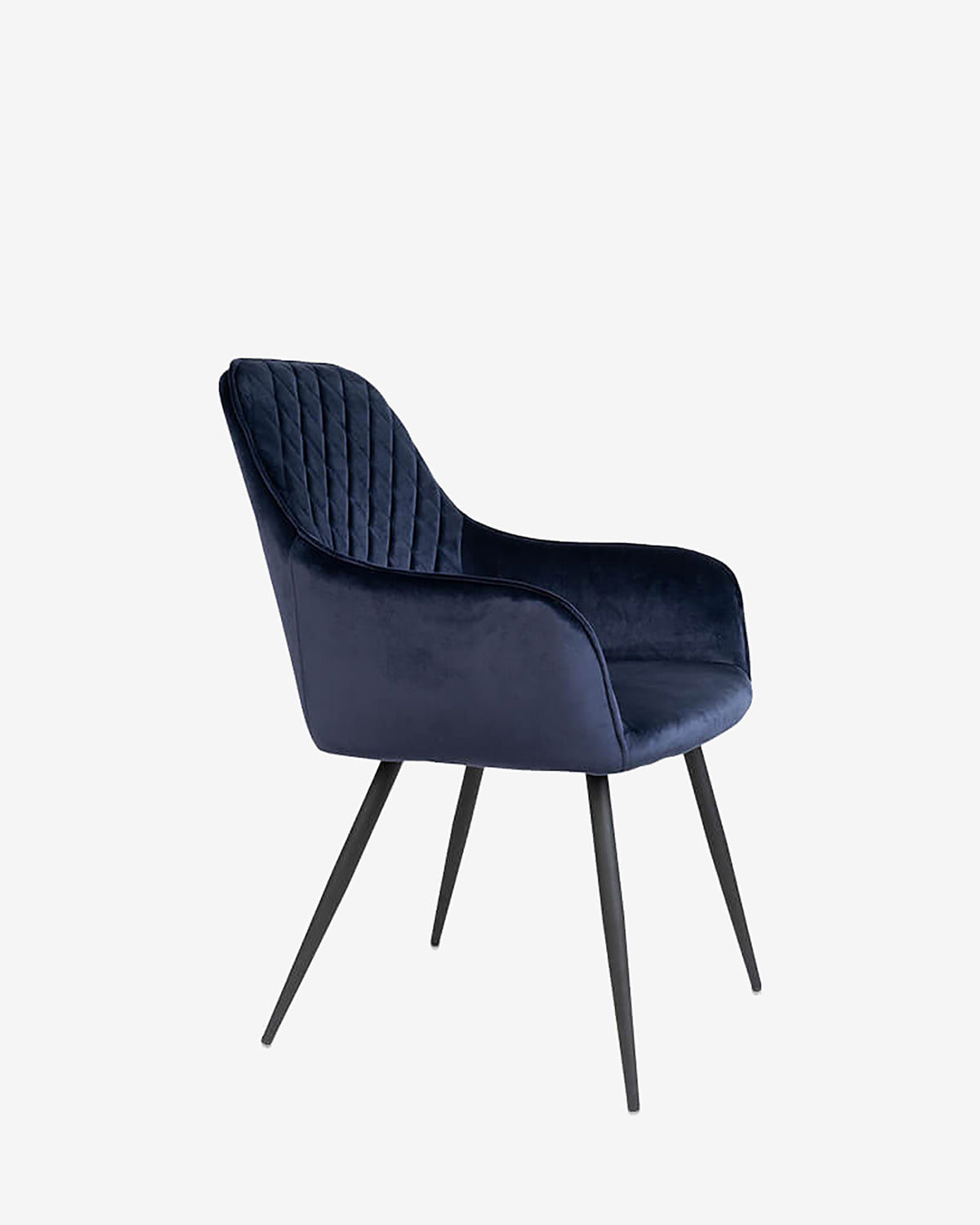 Olly spisebordsstol, mørkeblå velour