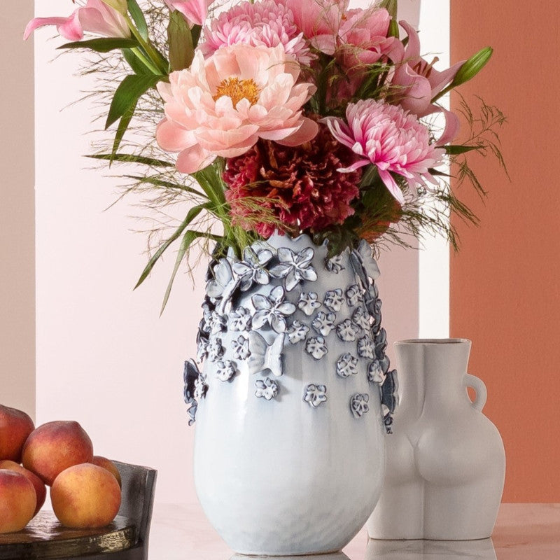Sommerfugle vase, lys blå