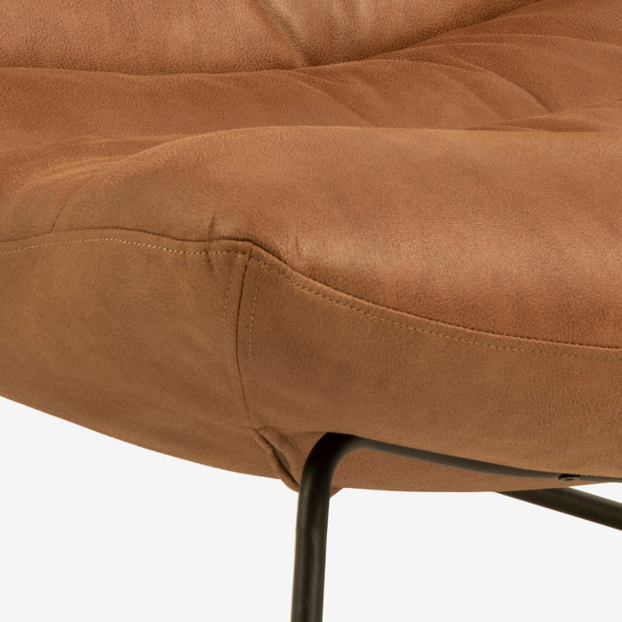 Siesta loungestol, cognac