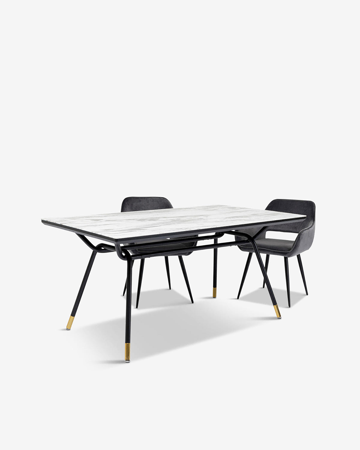 South beach spisebord, hvid marmor look