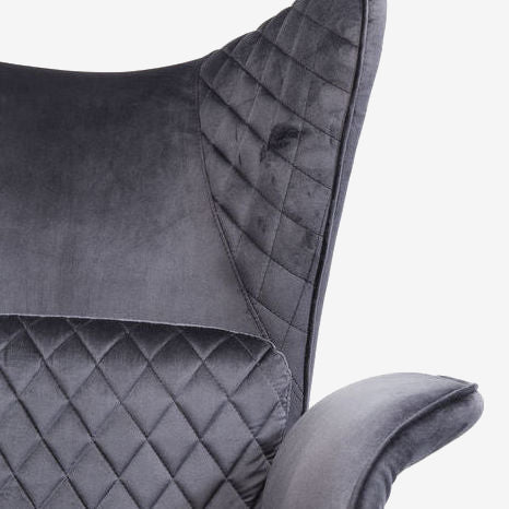Tudor lænestol, sort velour