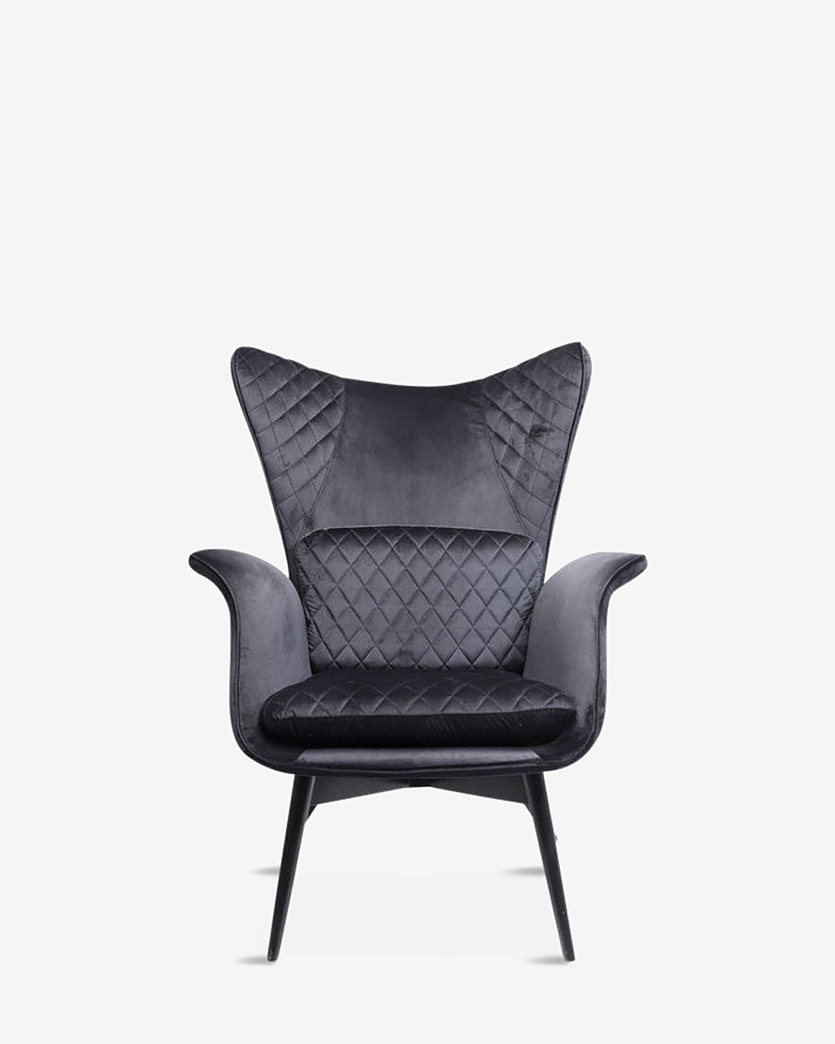 Tudor lænestol, sort velour