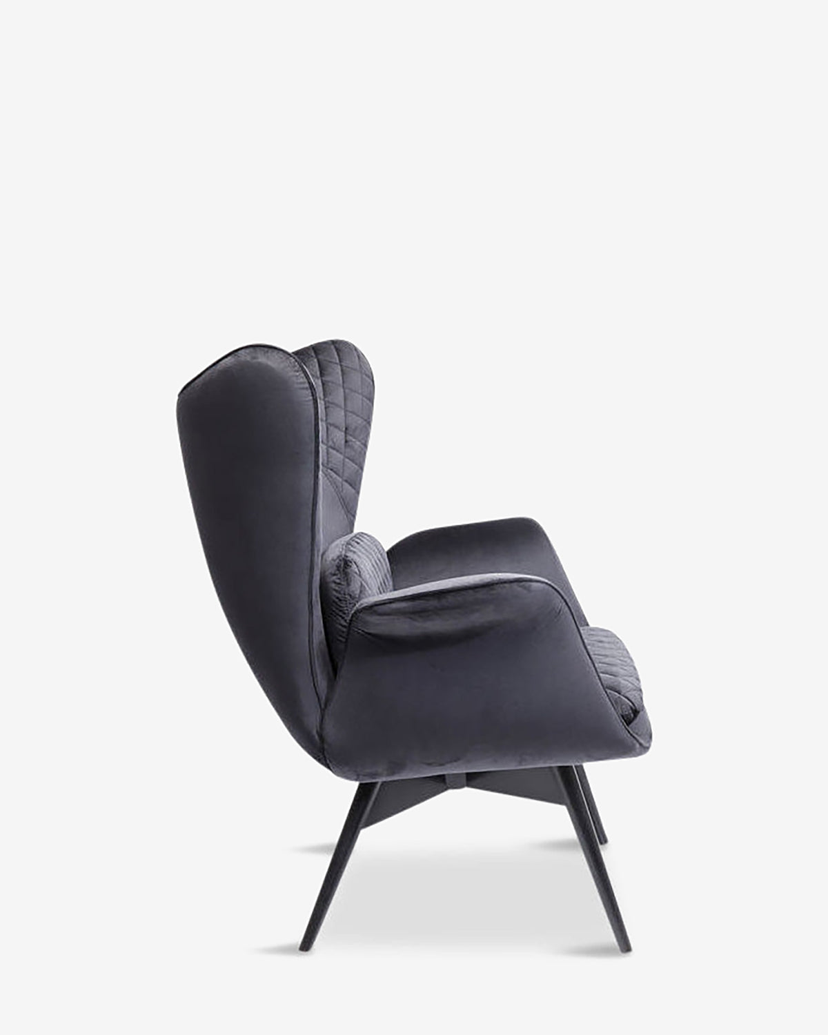 Tudor lænestol, sort velour